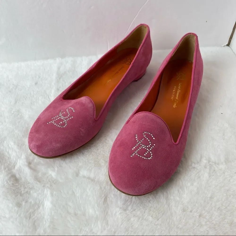 Saint-Honore' Paris Made In Italy Pink Suede Shoes Size 38.5